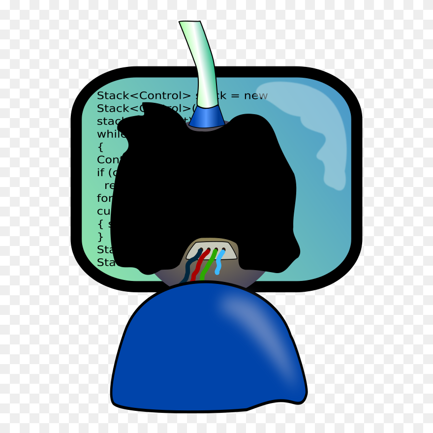 Pluged In Coder - Coder Clipart