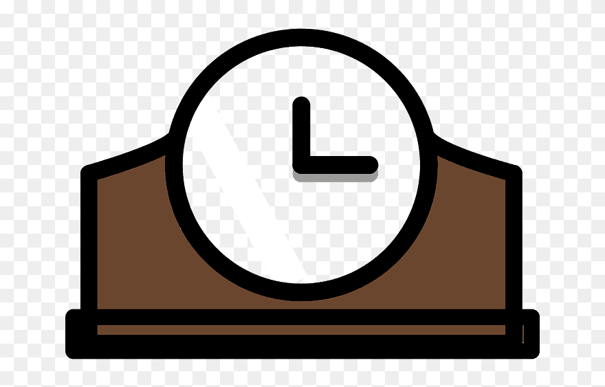 Mantelpiece Clock Emoji Clipart - Png Download