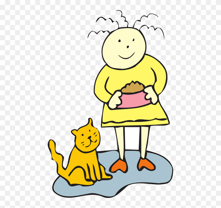 Cat Food Bowl - Feed Pet Clipart - Png Download