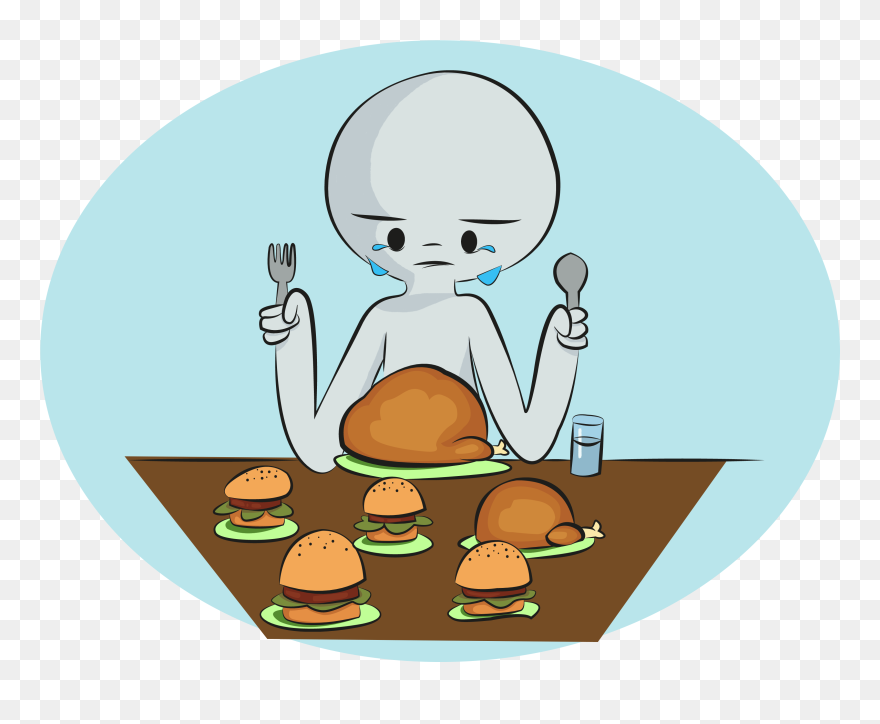 Binge Eating Disorder Cartoon Clipart