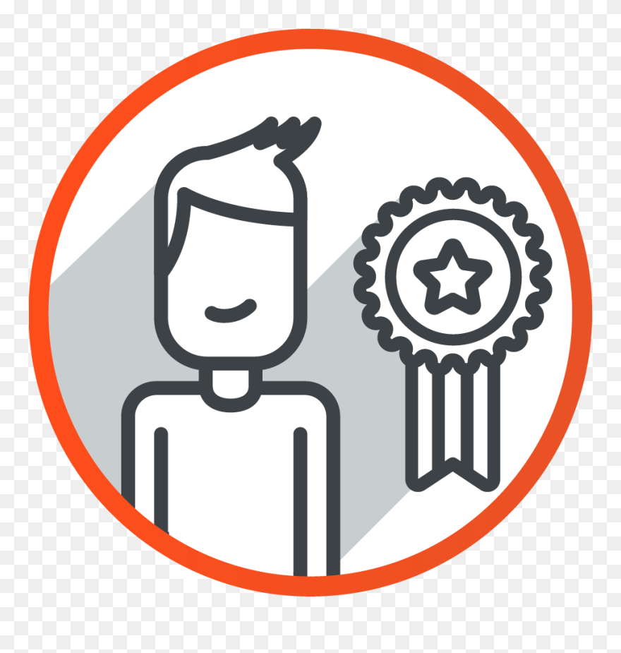 A Customer Showing A Prize Medal, Symbolizing Good - Rainbow Optical Illusion Spiral Clipart