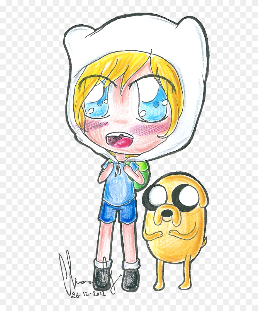 Chibi Finn And Jake - Cartoon Clipart