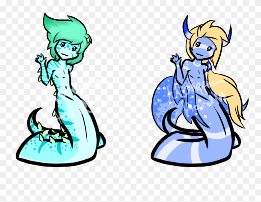 Blue Naga Adopts - Clip Art - Png Download