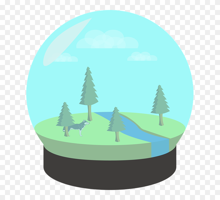 Wolf Ecosystem Glass - Ecosysteem Png Clipart