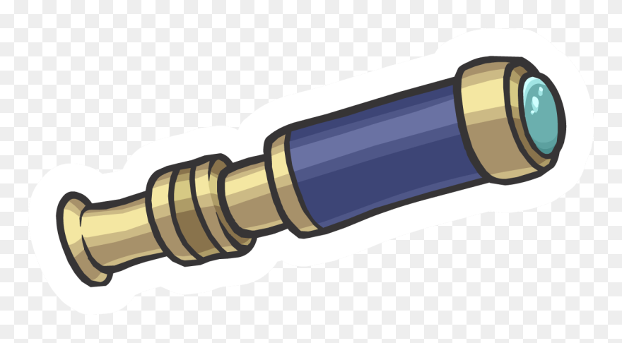 Telescope Pin - Illustration Clipart