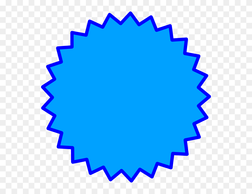Starburst Outline Clip Art - Blue Starburst Clipart - Png Download