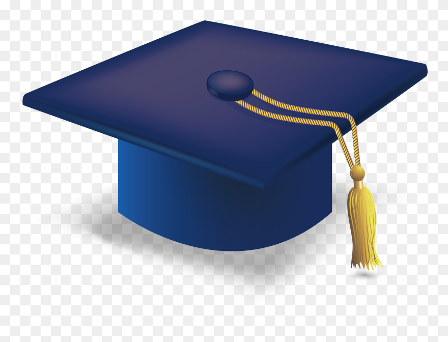 Transparent Graduation Hats Clipart - Blue Graduation Hat Png