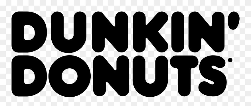 Dunkin Donuts Clipart Black And White - Dunkin Donuts Logo White - Png Download
