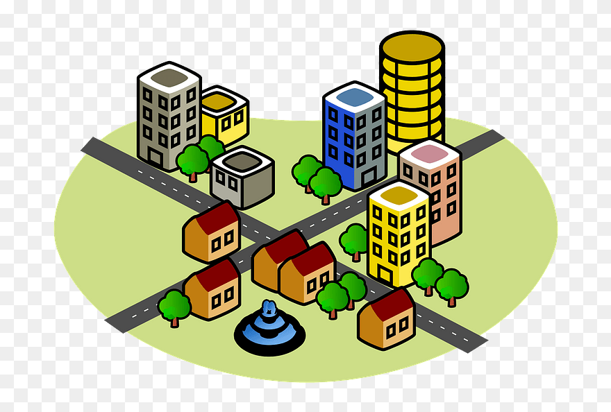City Before Earthquake/disaster Clipart - Clip Art Pictures Of City - Png Download
