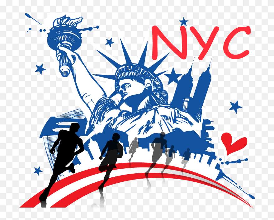 Central Park Marathon Start Clipart