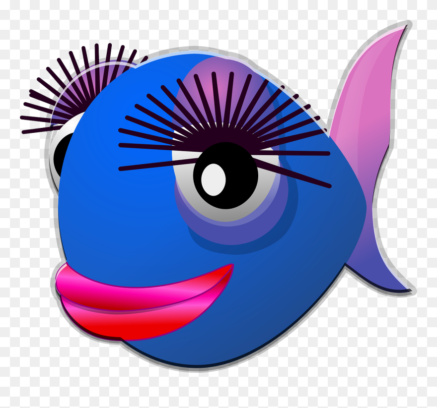 Cartoon Fish With Big Lips Clipart