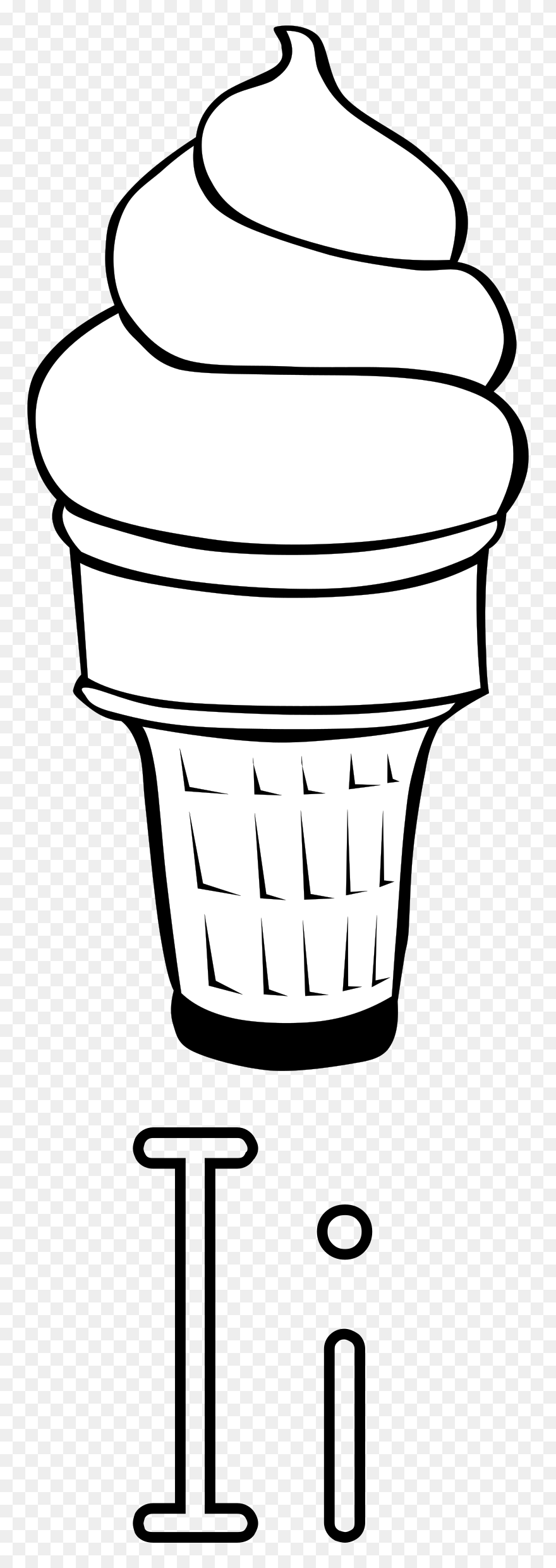 Letter I For Big - Vanilla Ice Cream Clipart - Png Download