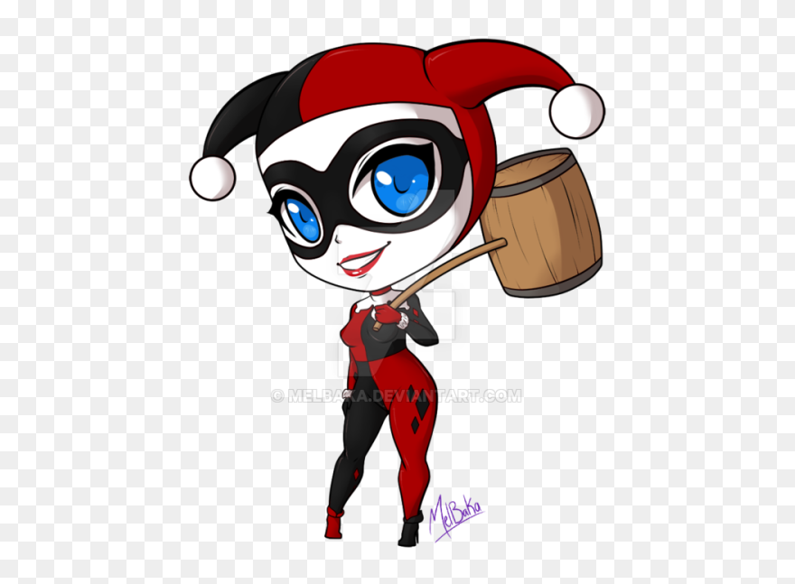 Cat Woman Clipart Picture Royalty Free Download Image - Harley Quinn Cartoon Chibi - Png Download