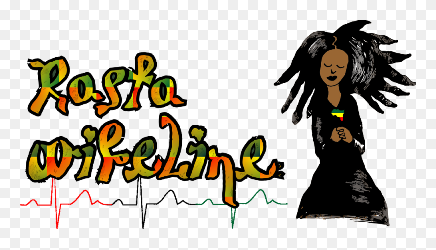 Rasta Wife Line - Rasta Empress And King Clipart