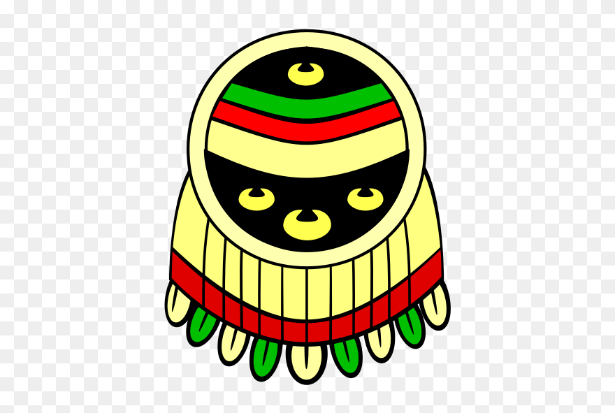 Aztec Shield Image - Aztec Chimalli Shield Clipart