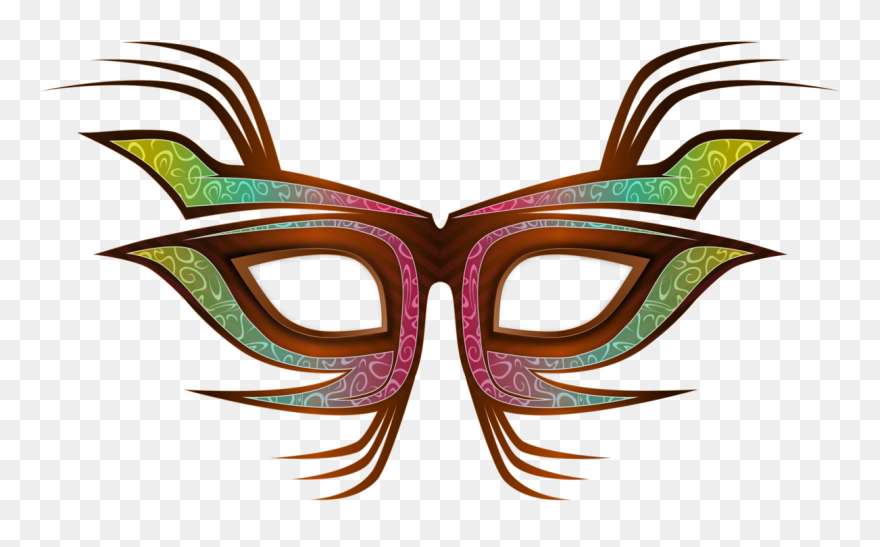 Butterfly,art,mask - Masquerade Mask Papercraft Clipart