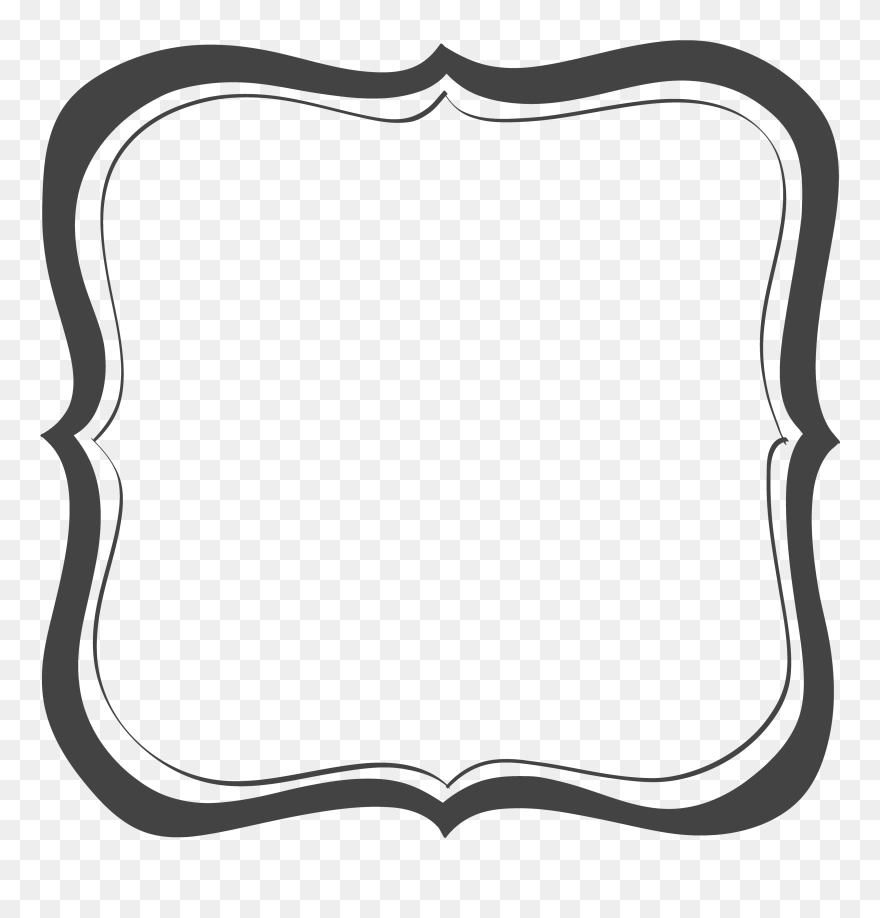 Black Bracket Pattern - Transparent Background Black And White Frame Clipart - Png Download