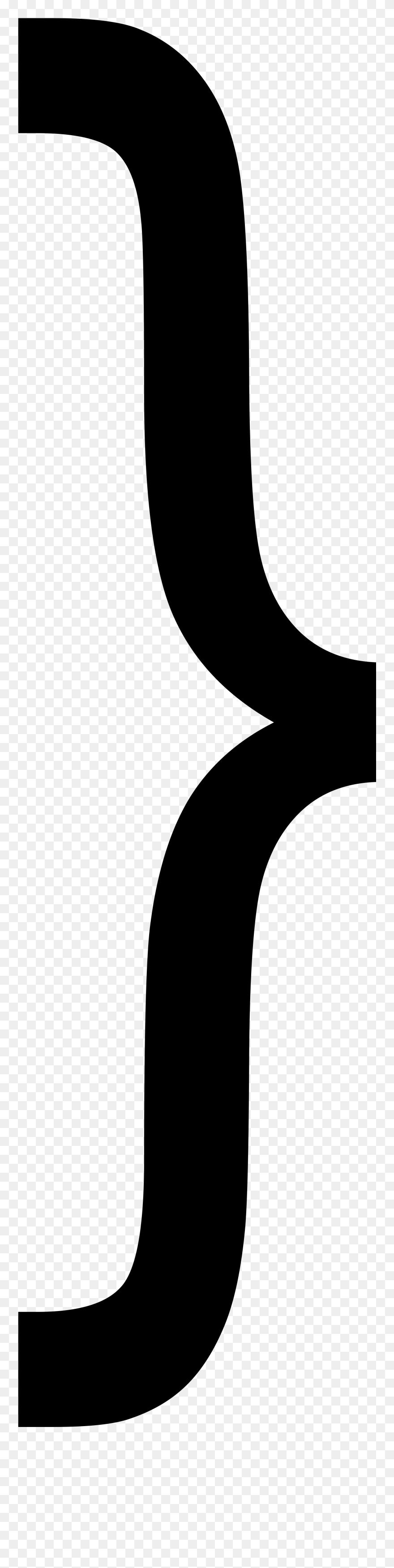 Transparent Braces Png - Curly Bracket Svg Clipart