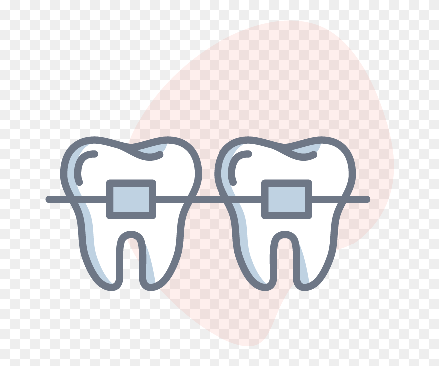 Transparent Teeth With Braces Clipart - Dental Braces Icon - Png Download