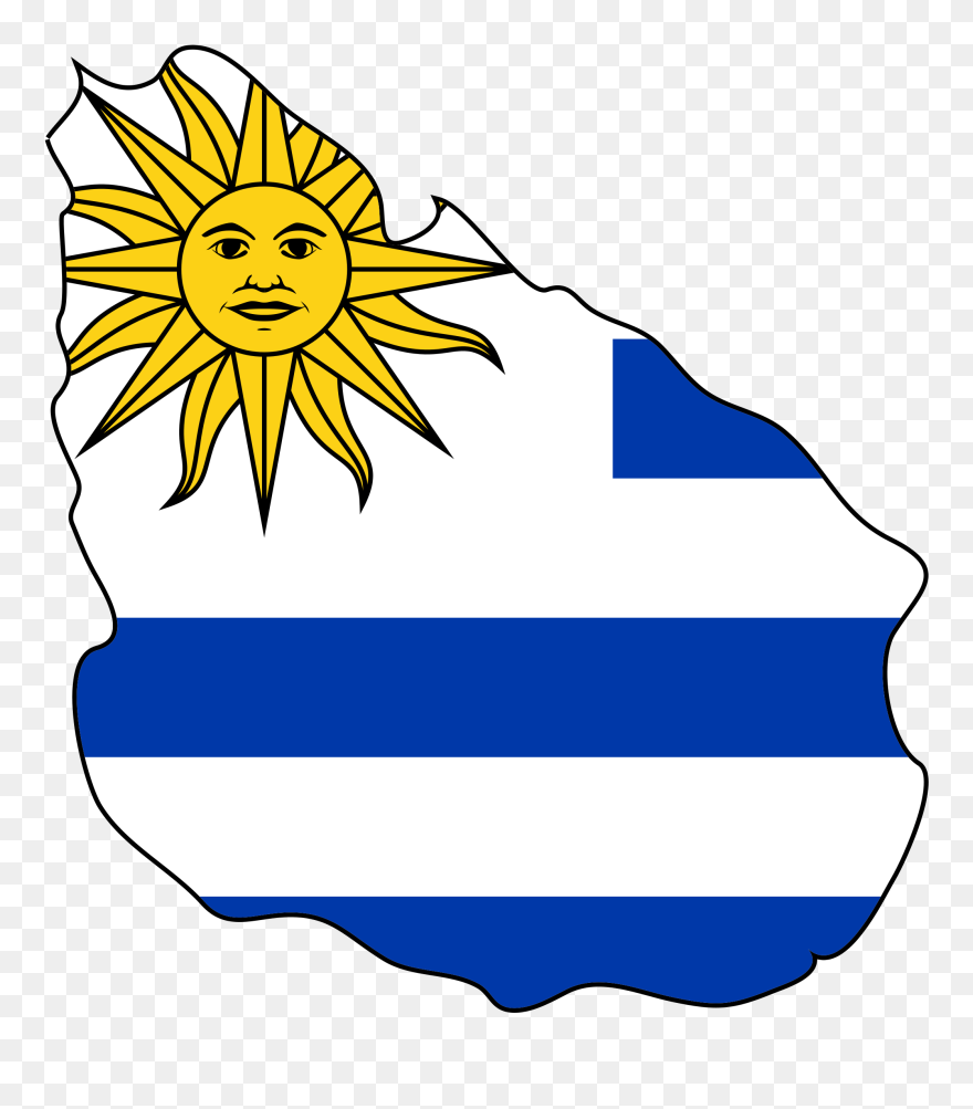 Uruguay Map Mapsof Net - Uruguay Flag Map Clipart