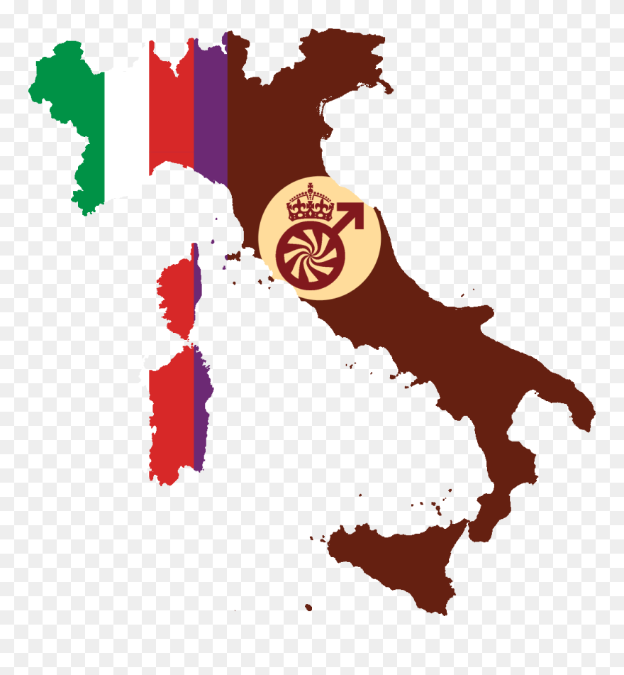 Flag Map Of Italian Mse - Most Common Foreign Citizenship Italy Clipart