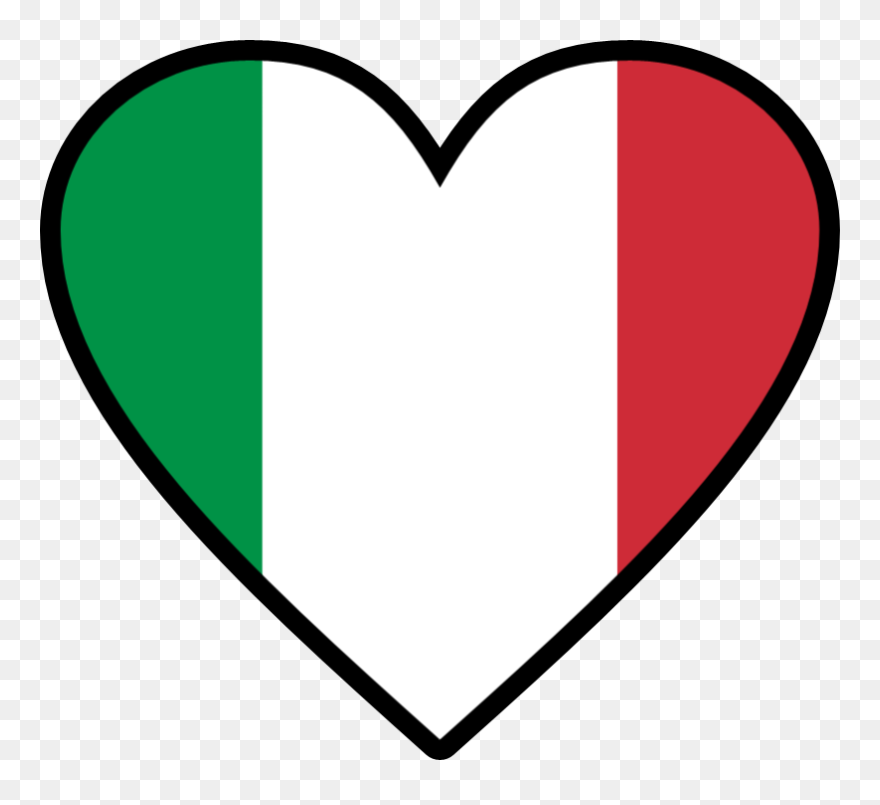 #italianflag - Italian Flag Love Heart Clipart