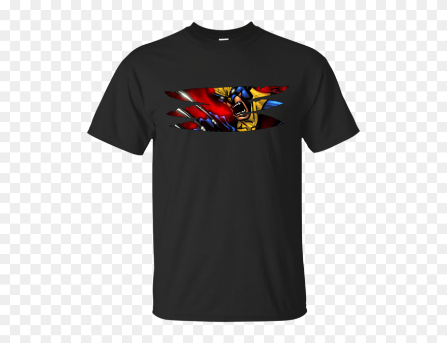 Wolverine Claw Marks Xmen Weapon X Deadpool Wolverine - Plain Black T Shirt Clipart
