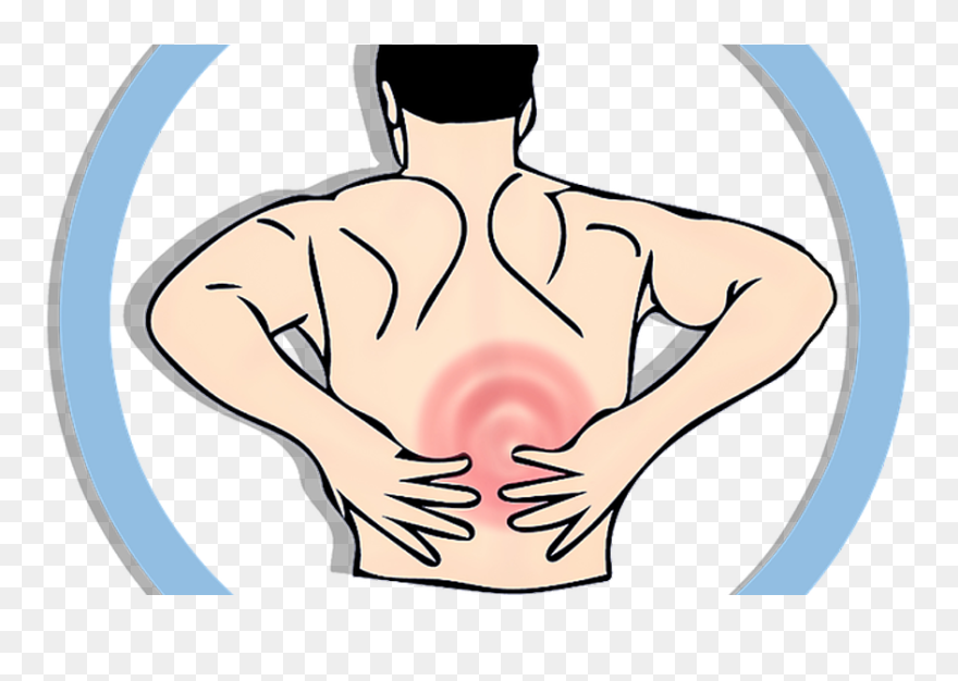 Back Pain And Unhealthy Behavior Go Hand In Hand - Lower Back Pain Clipart - Png Download