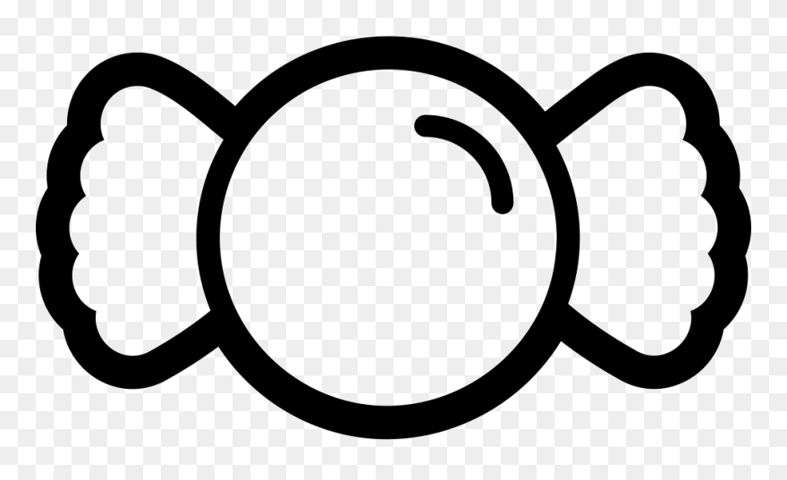 Candy Outline Svg Png Icon Free Download - Outline Candy Clipart Black And White Transparent Png