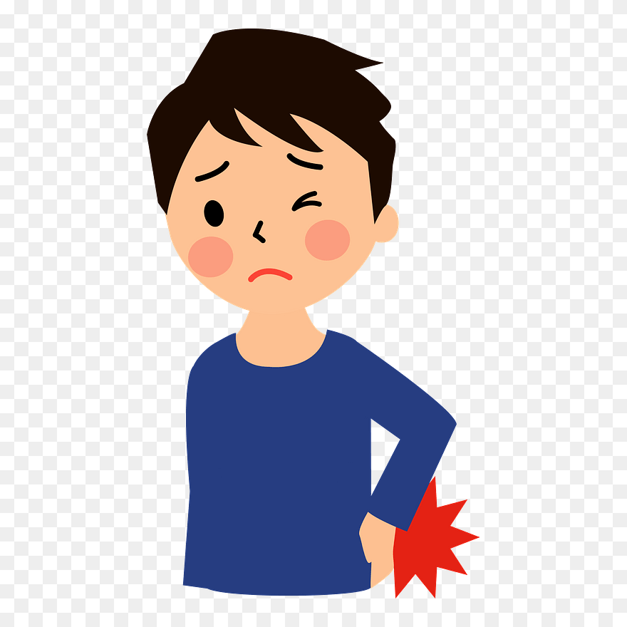Man Low Back Pain Clipart - Low Back Pain - Png Download