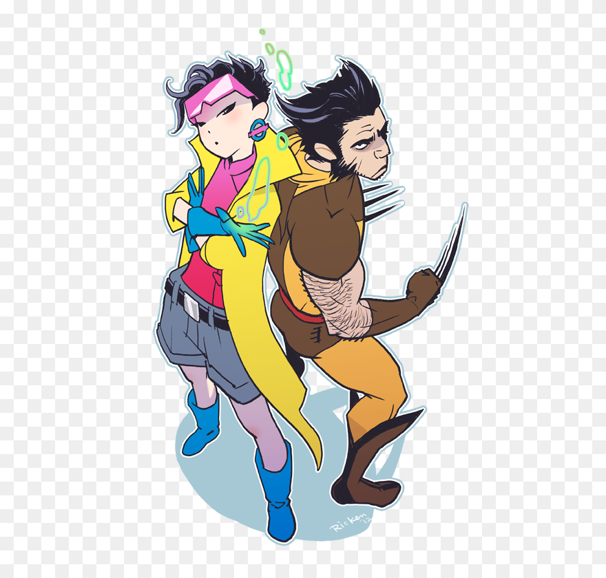 Collection Of Free Wolverine Drawing Colored Pencil - Wolverine And Jubilee Clipart