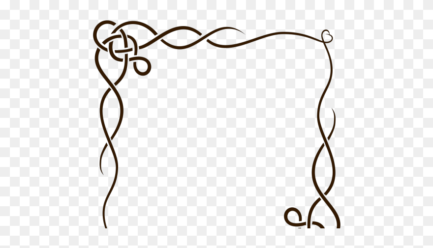 Leafless Vine Frame Png Icons - Elegant Border Lines Png Clipart