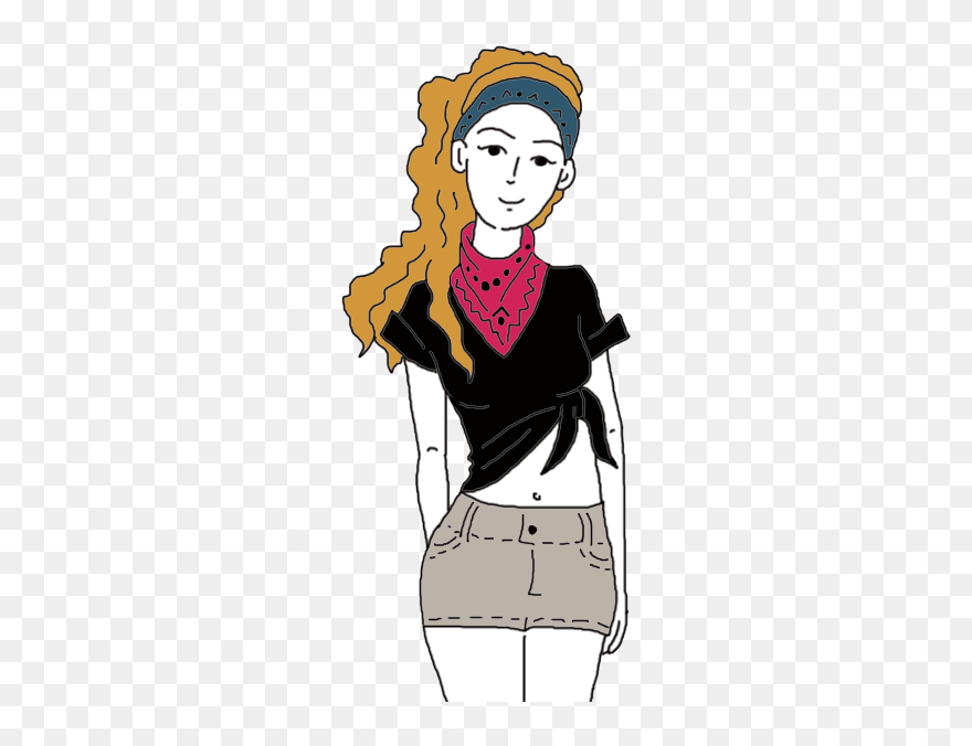 Bandana - Draw A Bandana On Neck Clipart