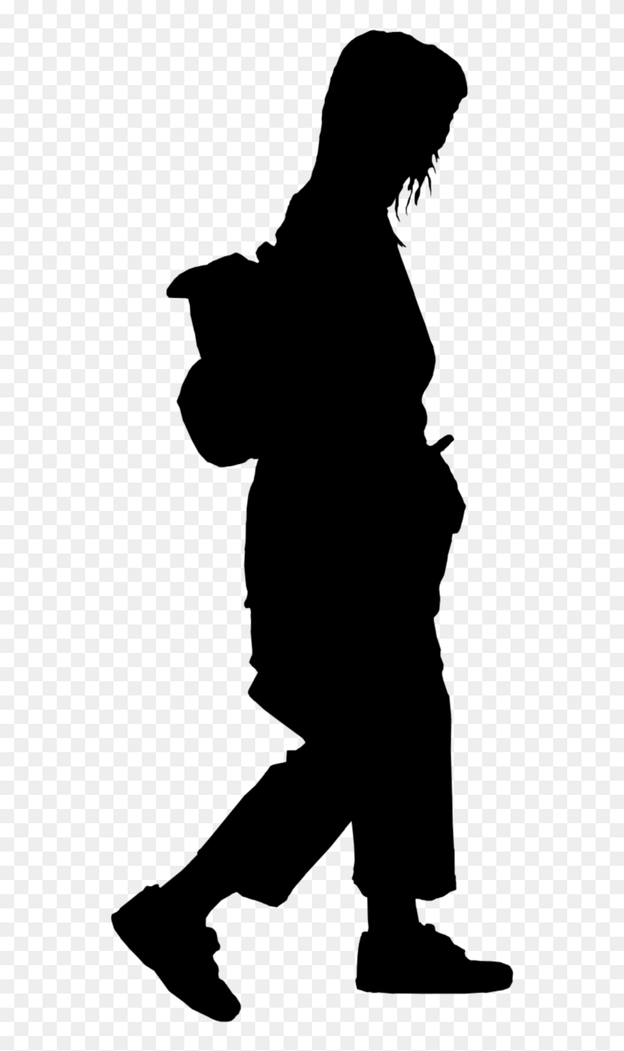 Clip Art Human Behavior Black Shoulder Silhouette - Silhouette - Png Download