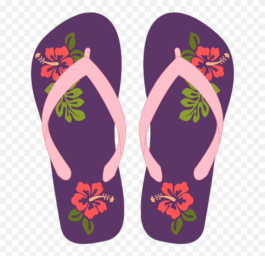 Free Flipflops - Flip Flops Clipart - Png Download