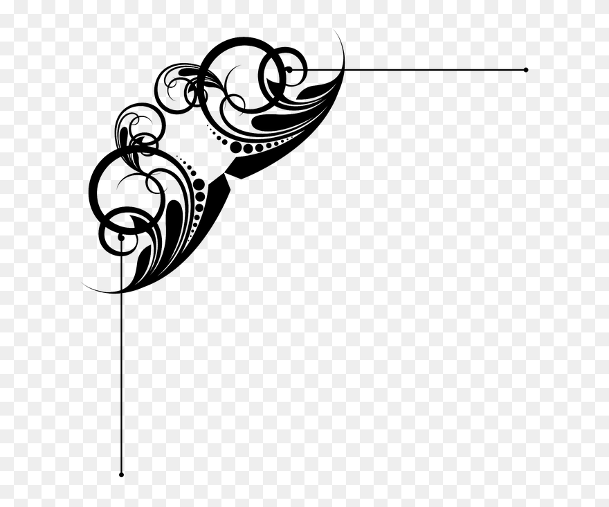 Decorative Clipart Curvy Line - Corner Decorative Lines Png Transparent Png