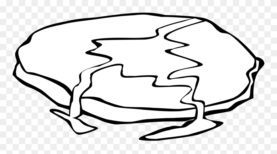 Pancakes Vector Syrup Drawing - Outline Pancake Clipart Black And White - Png Download