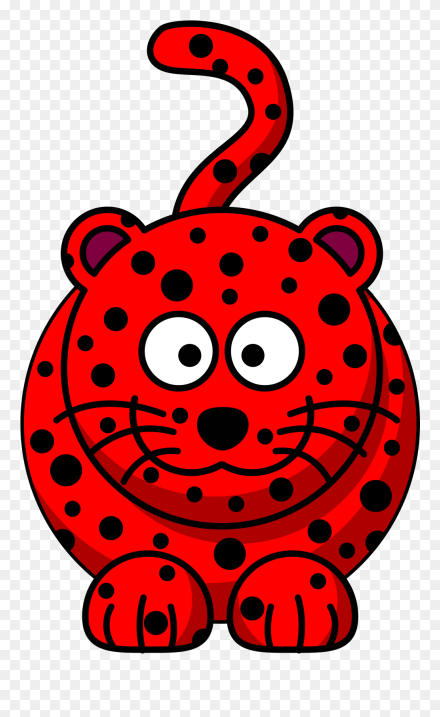 Black White Leopard Clipart - Png Download