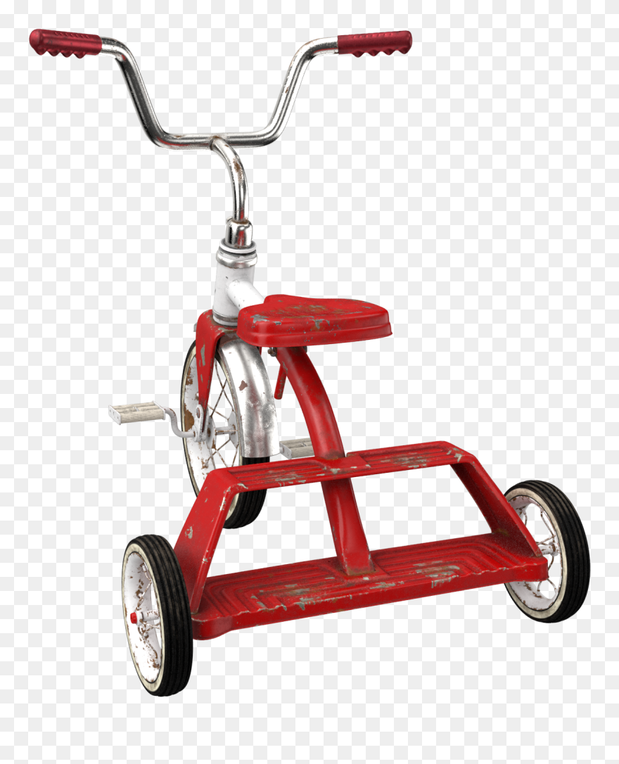 Dirty Vintage Tricycle Png Image - Portable Network Graphics Clipart