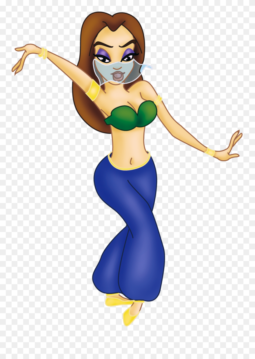 Belly Dancer Mascot - Belly Dance Cartoon Png Clipart