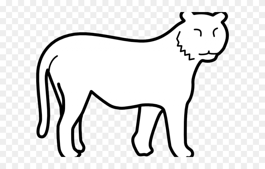 Tiger Stripes Clipart - Contorno De Un Tigre - Png Download