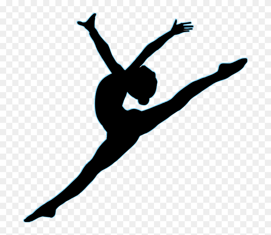 Silhouette Gymnastics Vector Graphics Image Art - Transparent Dance Silhouette Png Clipart
