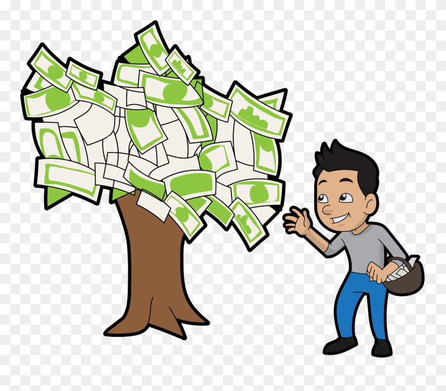 Tree Bearing Money Clipart
