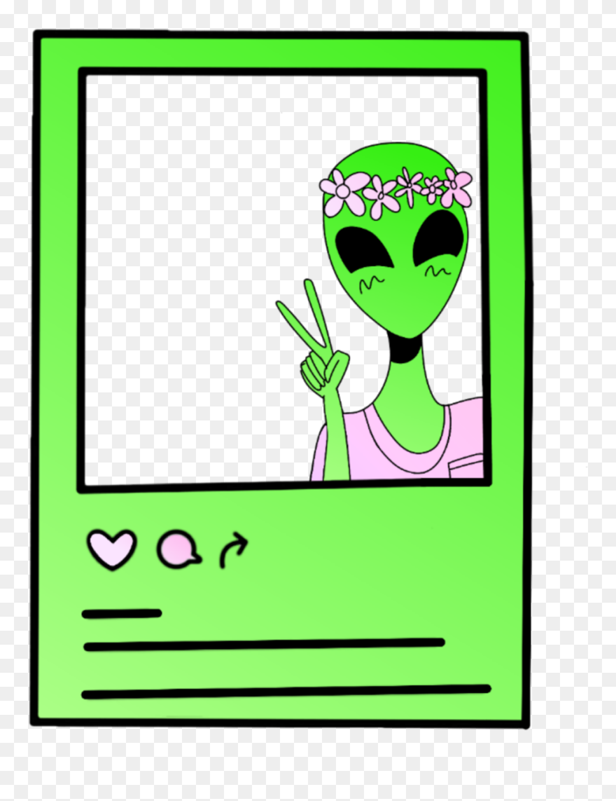 Frame Alien Freetoedit Ftestickers - Frame Ufo Png Clipart