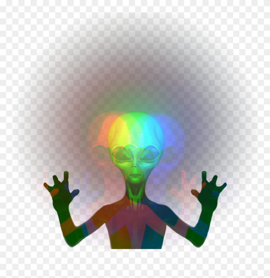 #halloween #glitch #ufo #alien #ovni #ghost - Alien Ghost Png Clipart
