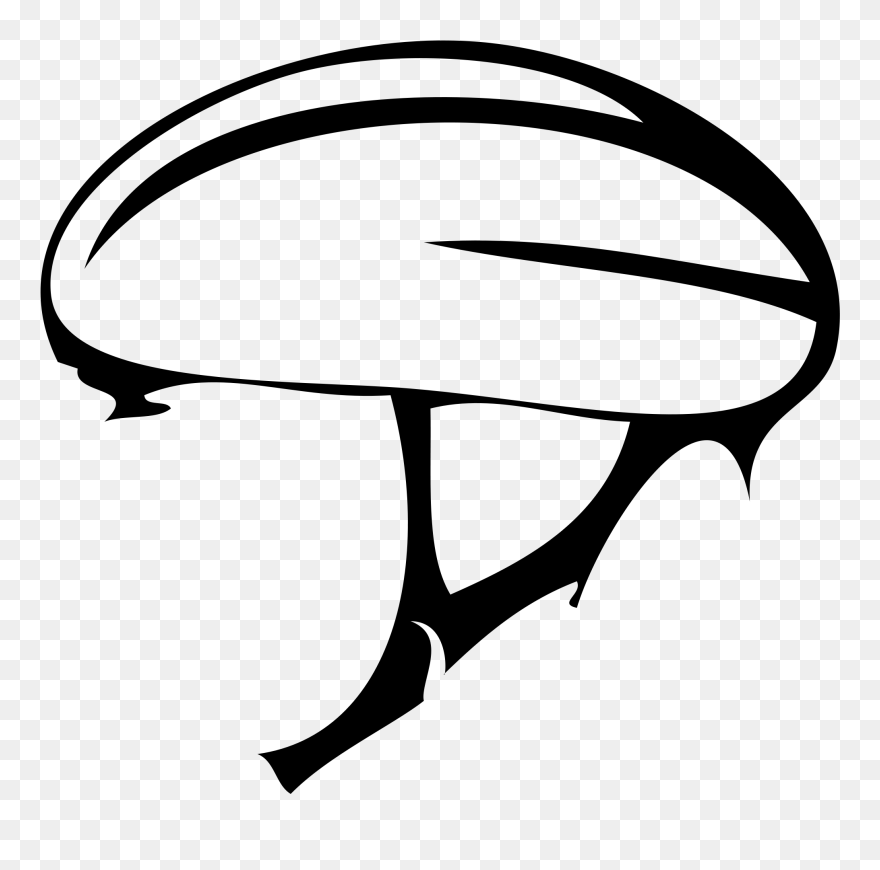 Outline Of Bike Helmet Clipart