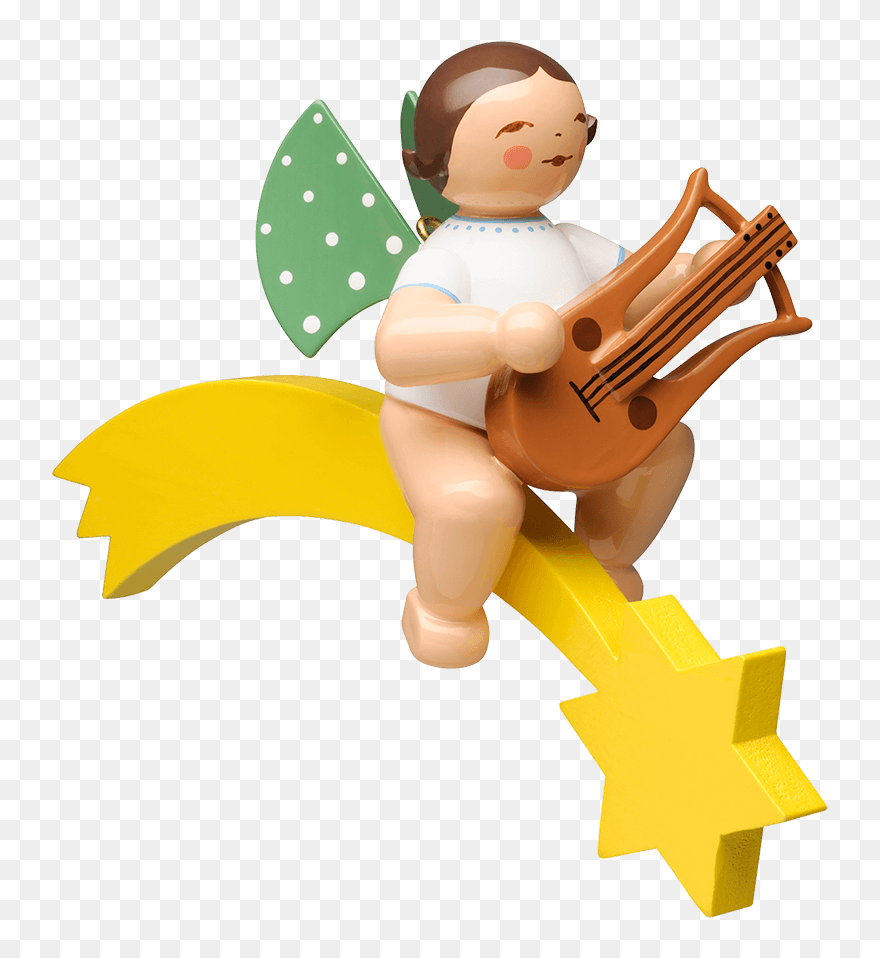 Angel With Lyre, On Comet - Wendt & Kühn Engel Mit Lyra Clipart