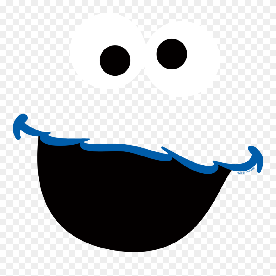 Transparent Sesame Street Clipart - Cookie Monsterface Png