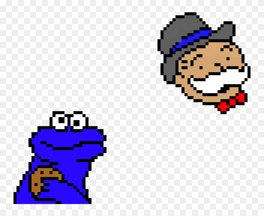 Pixel Art Cookie Monster Clipart