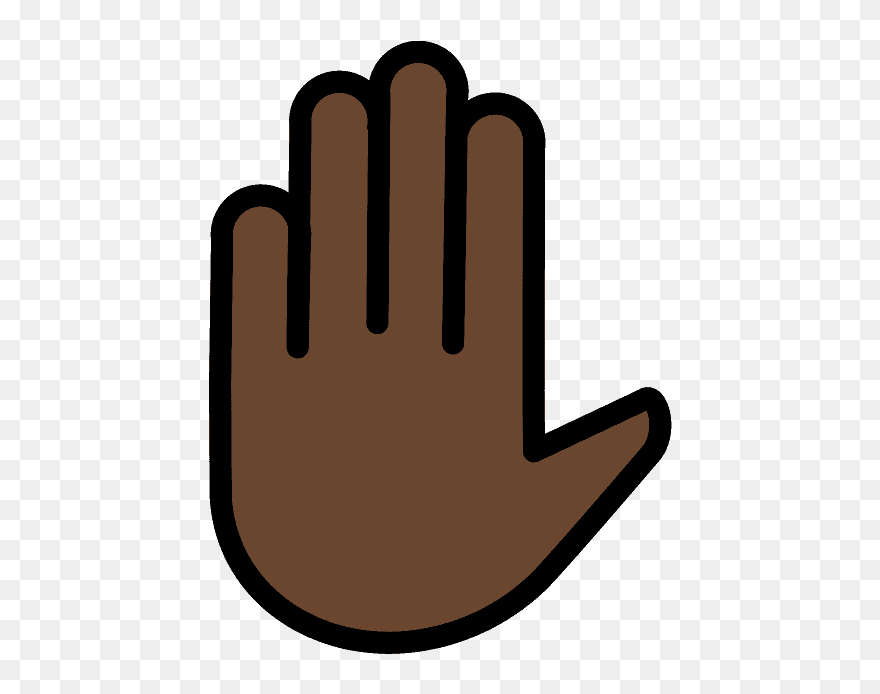 Raised Hand Emoji Clipart - Sign - Png Download